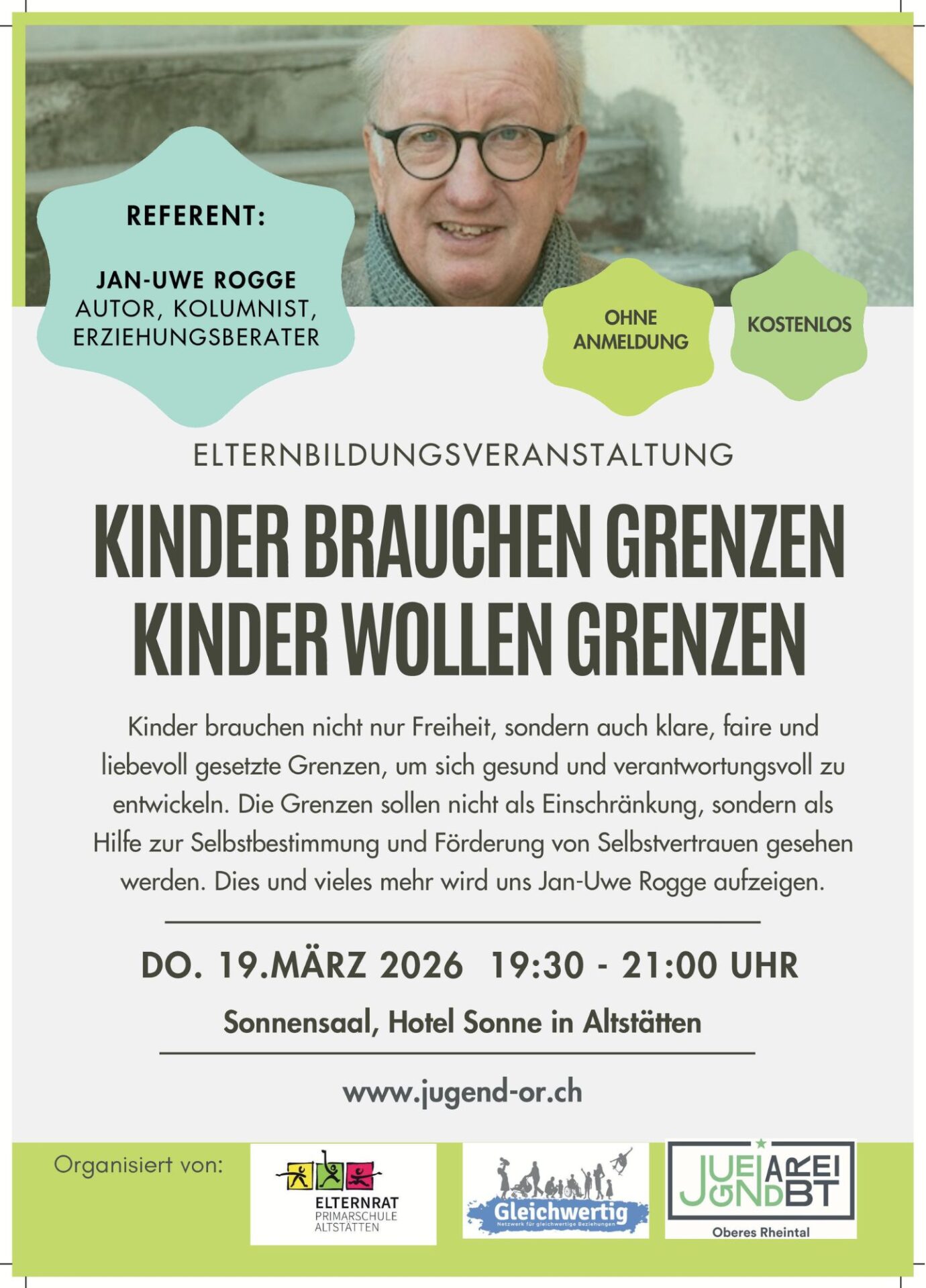 Elternbildung, Altstätten. Jugendarbeit
